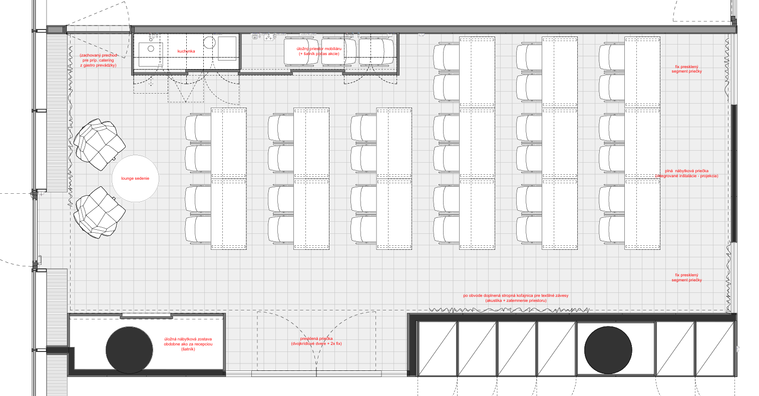 Floor plan – Školiaca miestnosť